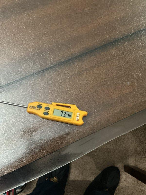 Responded to service call for 2-month-old furnace running excessively hot with thermostat temperature reading inaccuracies. Upon inspection, verified thermostat displayed 74°F while actual supply air temperature measured 32.4°F at heat exchanger, indicating significant temperature sensor malfunction. Configured S40 thermostat setup to restore proper temperature calibration and system communication, resolving incorrect temperature readings and preventing furnace from overheating due to faulty sensor feedback.