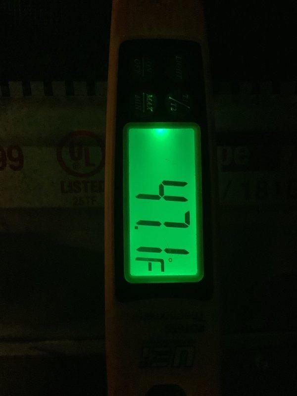 Completed scheduled Air Care Maintenance on residential cooling system. Performed comprehensive inspection of evaporator coil, which showed clean condition with intact honeycomb mesh surface and properly routed refrigerant lines. Verified system temperatures using calibrated digital thermometer, recording evaporator coil temperature of -7.5°C, indicating proper refrigerant charge and normal cooling operation. All components inspected and found operating within manufacturer specifications.