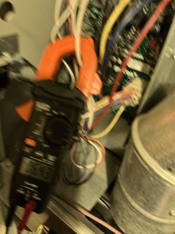 Responded to ACM service call and performed maintenance inspection on residential outdoor condensing unit. Inspected electrical connections, contactors, and wiring within the system, verifying proper terminations and secure wire routing. Unit operational with no immediate issues identified at time of service.