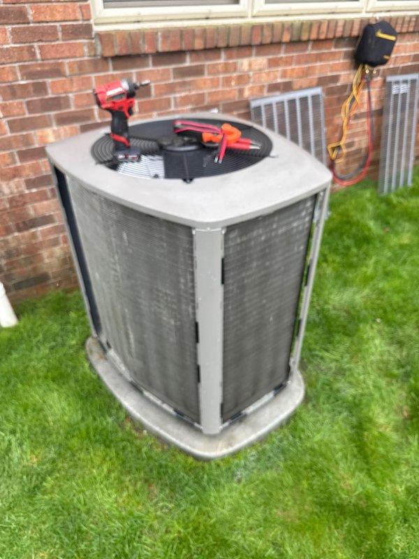 Performed annual cooling maintenance on residential air conditioning system. Completed comprehensive inspection of outdoor condensing unit, verified electrical connections, tested system operation and performance, and documented equipment condition with diagnostic measurements. Unit operating within normal parameters upon service completion.