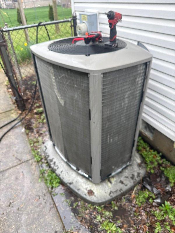 Completed annual cooling maintenance on residential HVAC system, including inspection of outdoor condenser unit, replacement of furnace filters, and comprehensive system evaluation. Unit was found in operational condition with normal wear observed on exterior cabinet and grilles. All components tested and system prepared for upcoming cooling season per manufacturer specifications.