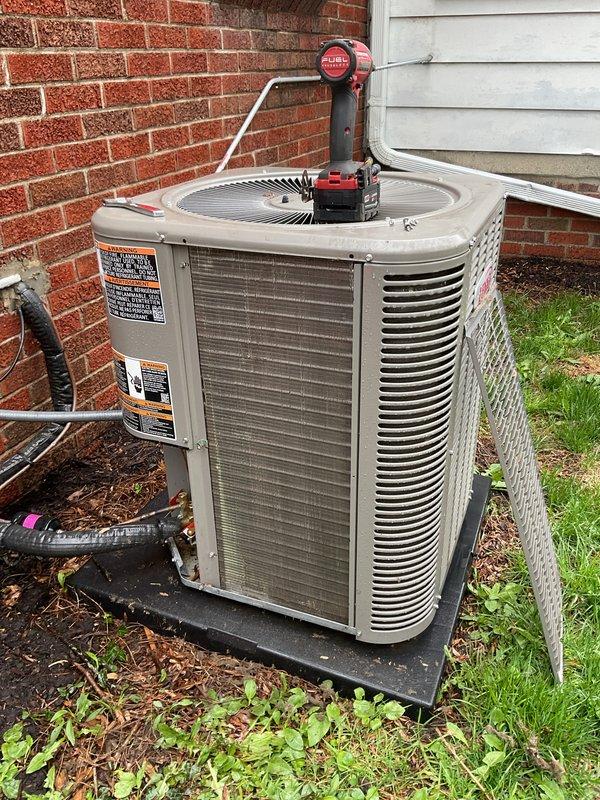 Performed comprehensive annual heating and cooling maintenance on residential HVAC system. Inspected furnace internal components including blower motor, heat exchanger, burner assembly, and control board with all components found in proper working condition. Verified electrical connections, tested safety controls, and examined venting system integrity. Evaluated outdoor condensing unit including compressor operation, fan motor function, and refrigerant pressures. Cleaned condenser coils, checked refrigerant lines for proper insulation, and confirmed electrical connections were secure. All system parameters tested within manufacturer specifications and unit operating efficiently for continued reliable performance.