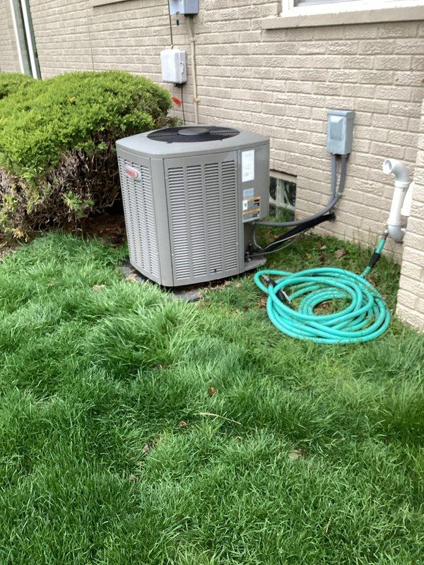 Completed annual cooling maintenance on residential split system. Upon arrival, found condenser coil heavily clogged with dirt, dust, and organic debris, significantly restricting airflow through the fins. Performed thorough coil cleaning to restore proper heat transfer efficiency. Replaced air filter and evaporator pad as needed. Inspected all electrical connections, refrigerant lines, and mechanical components. Unit tested and operating within normal parameters upon completion.