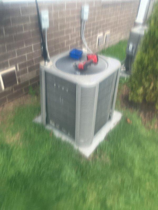Completed annual preventative maintenance on residential air conditioning system. Performed comprehensive inspection of outdoor condensing unit, checked refrigerant pressures at service ports, verified electrical connections along conduit, and confirmed proper unit operation. System found to be functioning within normal parameters with no immediate service needs identified.