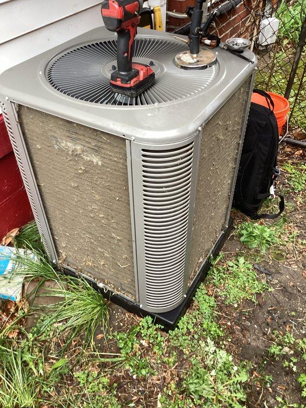 Completed annual cooling maintenance on outdoor condensing unit. Performed comprehensive system inspection, cleaned condenser coils, checked refrigerant levels, and tested electrical connections. Verified proper fan motor operation and secured all access panels upon completion.