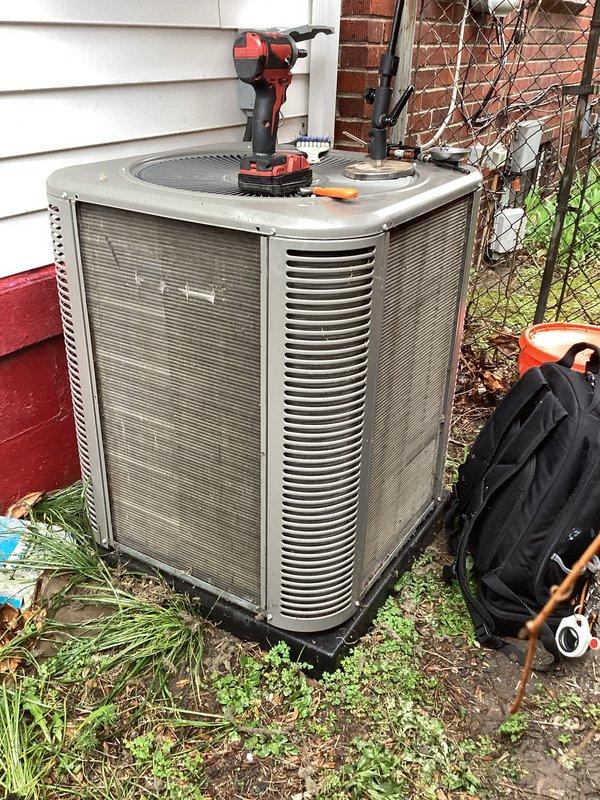 Completed annual cooling maintenance on outdoor condensing unit. Performed comprehensive system inspection, cleaned condenser coils, checked refrigerant levels, and tested electrical connections. Verified proper fan motor operation and secured all access panels upon completion.