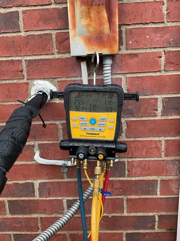 Completed annual cooling maintenance on residential HVAC system. Performed comprehensive diagnostics using digital manifold gauges to measure refrigerant pressures and temperatures across the system. Inspected outdoor condenser unit, verified proper operation of fan motor and compressor, and confirmed adequate airflow through coil fins. Evaluated condensate drain system and overflow pan for proper drainage and potential blockages. Installed PCO kit as specified. All equipment operating within normal parameters upon completion of scheduled maintenance.