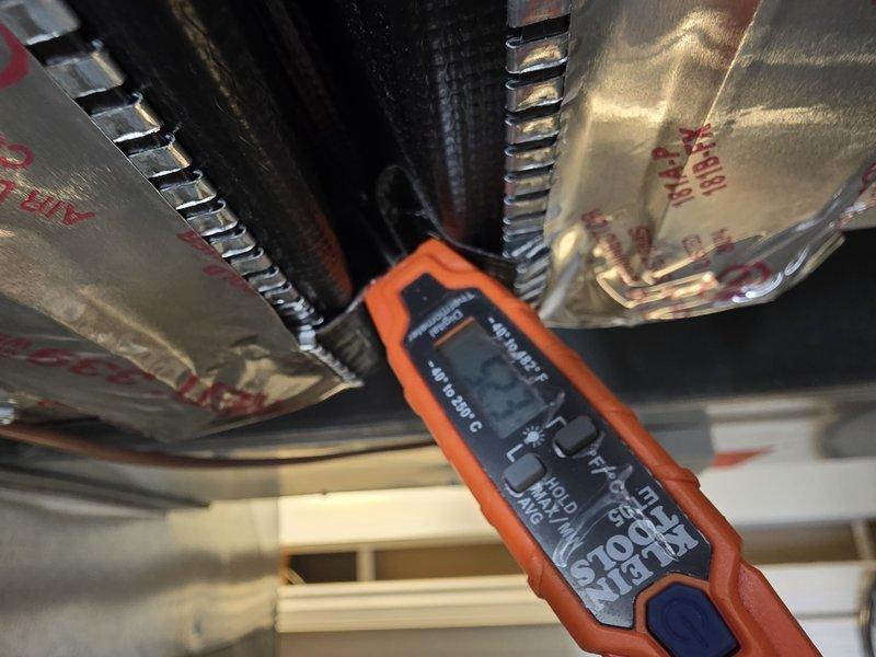 Performed start-up and diagnostic testing on newly installed air conditioning system as part of post-installation callback. Verified system operation using digital testing equipment, measuring electrical parameters and airflow performance at ductwork and air handler locations. Confirmed all components functioning properly with readings within manufacturer specifications.