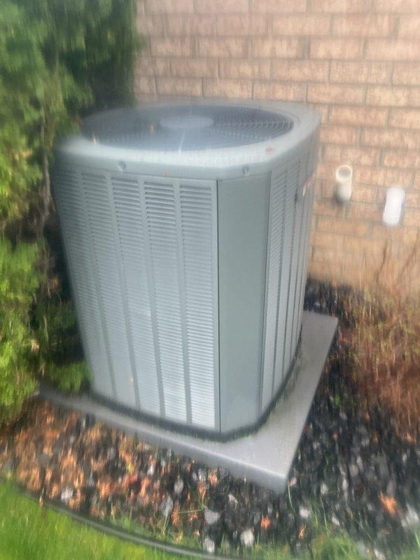 Completed annual HVAC maintenance on residential system with two furnaces. Replaced two furnace filters and installed two new humidifier pads as part of routine preventive maintenance. Inspected outdoor air conditioning condenser unit, verified proper operation and clearances around equipment. All components functioning within normal parameters upon completion of service.