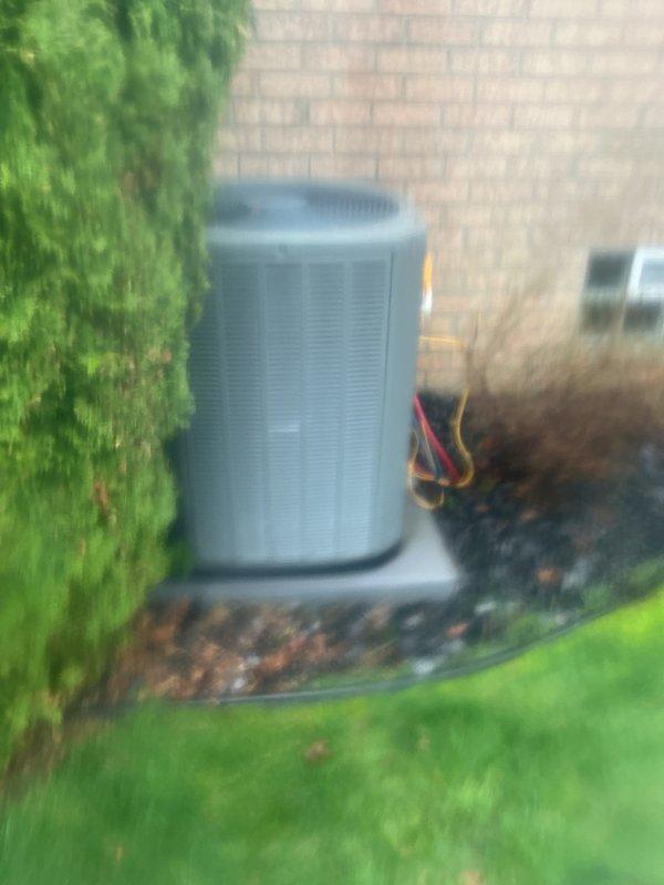 Completed annual HVAC maintenance on residential system with two furnaces. Replaced two furnace filters and installed two new humidifier pads as part of routine preventive maintenance. Inspected outdoor air conditioning condenser unit, verified proper operation and clearances around equipment. All components functioning within normal parameters upon completion of service.