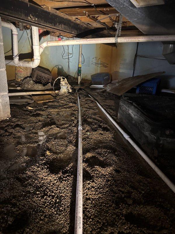 Responded to callback for loss of power to recently installed 45,000 BTU furnace located in crawl space. Investigated GFCI-protected circuit serving the unit and identified tripped GFCI receptacle as cause of no power condition. Reset GFCI, verified proper electrical supply restoration, and confirmed furnace operation with successful ignition and normal heating cycle.