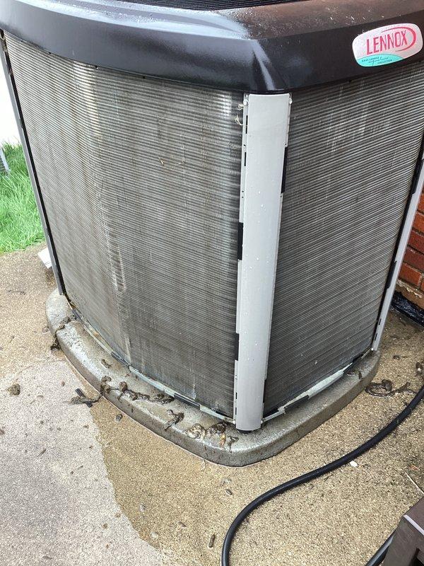 Completed annual cooling maintenance on Lennox air conditioning system. Performed comprehensive inspection of condenser unit, verified proper operation of all components, checked refrigerant lines and electrical connections, and cleaned exterior surfaces. Unit found to be in good working condition with no issues identified during routine maintenance visit.