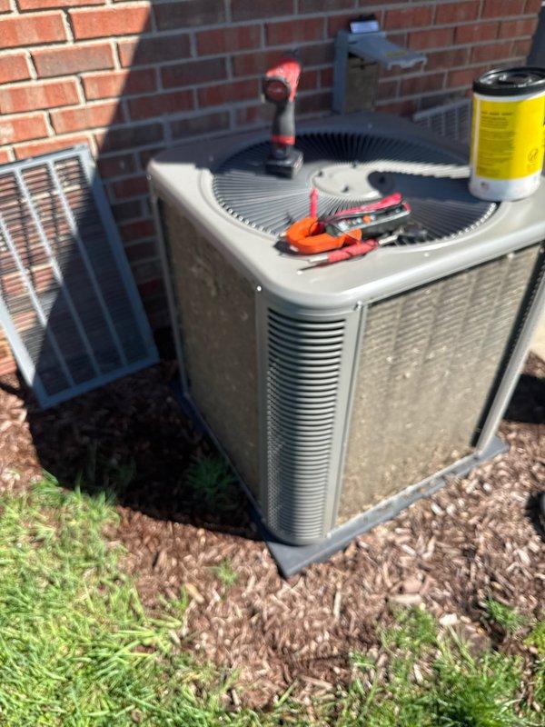 Completed comprehensive HVAC maintenance service on both heating and cooling systems. Performed electrical diagnostics on furnace unit using clamp meter to verify proper amperage draw and system performance, inspected blower motor assembly and capacitor, checked all electrical connections and wiring, and examined heat exchanger components. Serviced outdoor condenser unit including inspection of compressor operation, refrigerant levels, and overall system functionality. All equipment tested and operating within normal parameters.