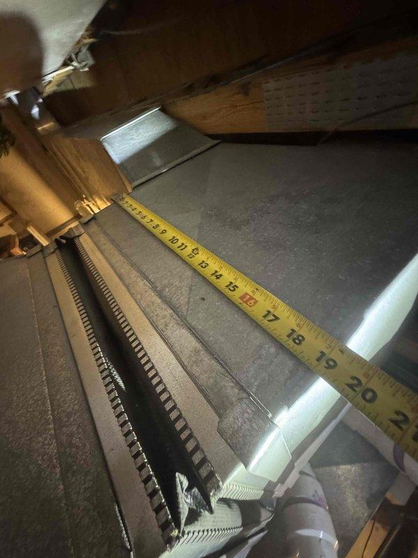 Conducted full system estimate for complete HVAC replacement on a 10-year-old air conditioning system. Assessed existing evaporator coil and air handler unit located in attic space, documenting equipment dimensions and current installation configuration. Customer requested immediate replacement timeline for new AC system.