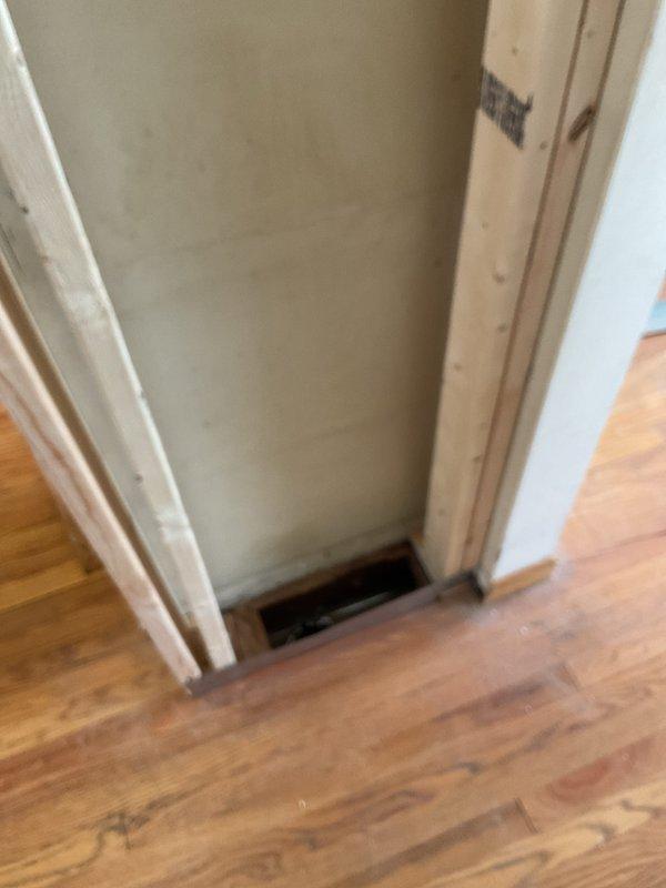 Completed ductwork installation as authorized. Assessed materials required for the installation, including duct components, structural supports, and finishing materials. Installed ductwork system with proper connections and collars, ensuring secure mounting and proper air flow pathways. Documented installation with photographic records for quality assurance purposes.