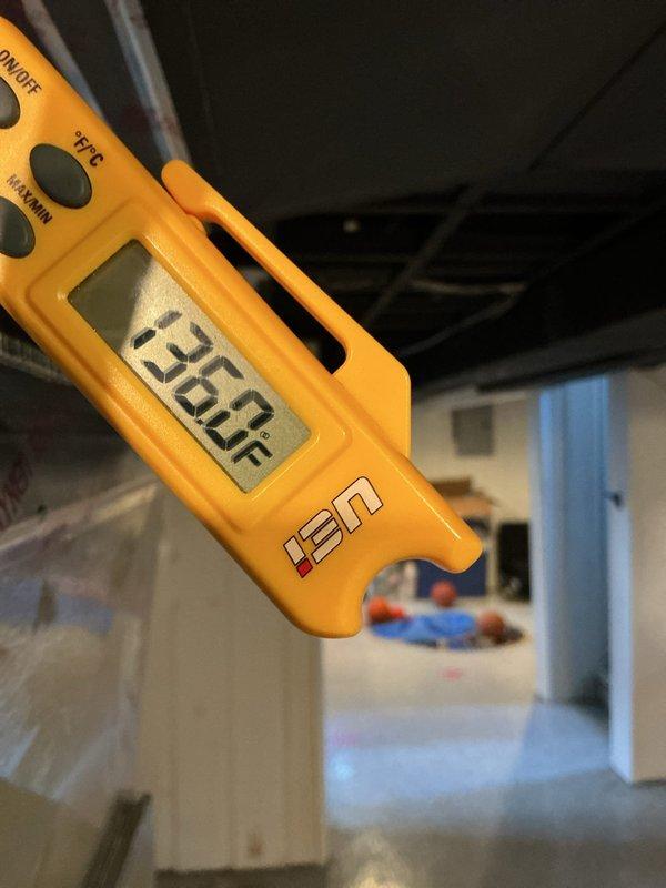 Completed annual furnace maintenance and tune-up on brand new heating system as part of preventative maintenance program. Performed comprehensive system inspection, verified proper temperature differentials across heat exchanger with supply air reading 214°F and return air at 73.9°F, confirming optimal combustion and heat transfer performance. All system components operating within manufacturer specifications with no issues found.