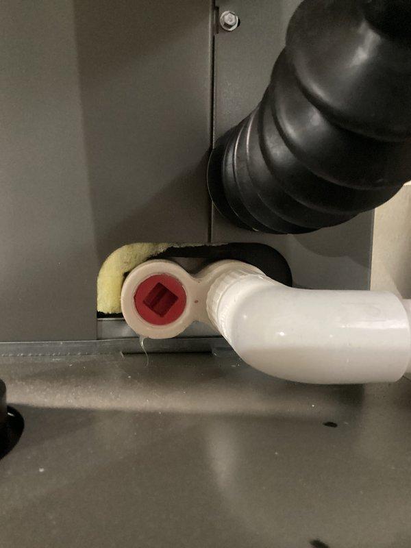 Responded to no heat call on 2-month-old furnace located in basement. Upon inspection, discovered condensate drain line improperly installed and obstructed, causing safety switch to prevent system operation. Cleared blockage, verified proper drainage flow, and tested all safety controls. System restored to full operation with heat output confirmed at proper specifications.