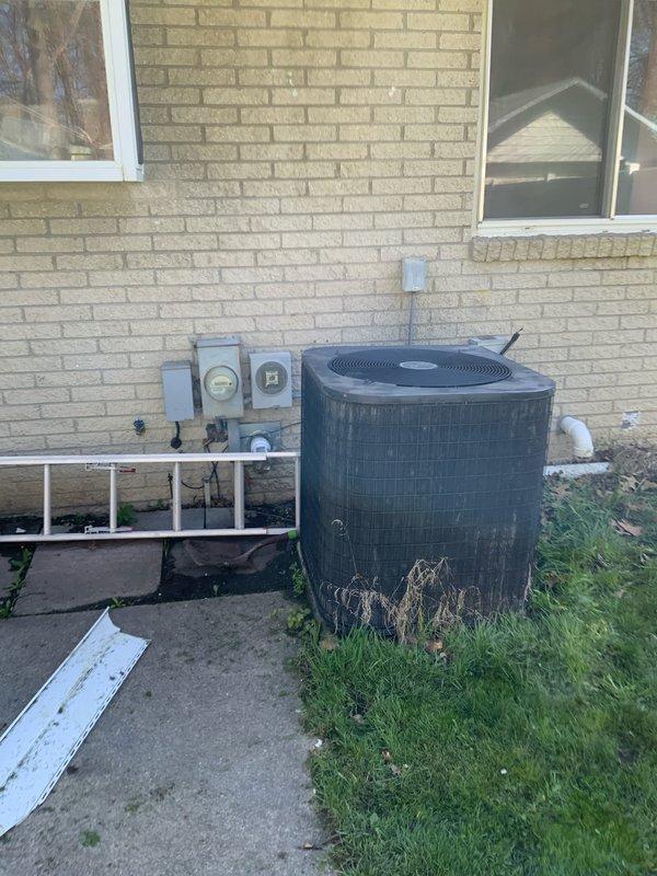 Conducted comprehensive assessment of residential HVAC system with two existing air conditioning units and non-functional heating equipment. Evaluated 15-year-old AC condenser units positioned at exterior locations, documenting equipment condition, refrigerant line routing, electrical connections, and associated infrastructure. Provided replacement estimate for complete system overhaul to restore cooling and heating capabilities to residence that has been without functional heat for extended period.