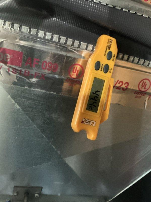 Completed routine Air Care Cooling maintenance on HVAC system. Performed comprehensive inspection of evaporator coil assembly, verified proper airflow across aluminum fins, and conducted electrical diagnostics using digital clamp meter, recording amperage draw of 74.24 amps to ensure system operating within manufacturer specifications.