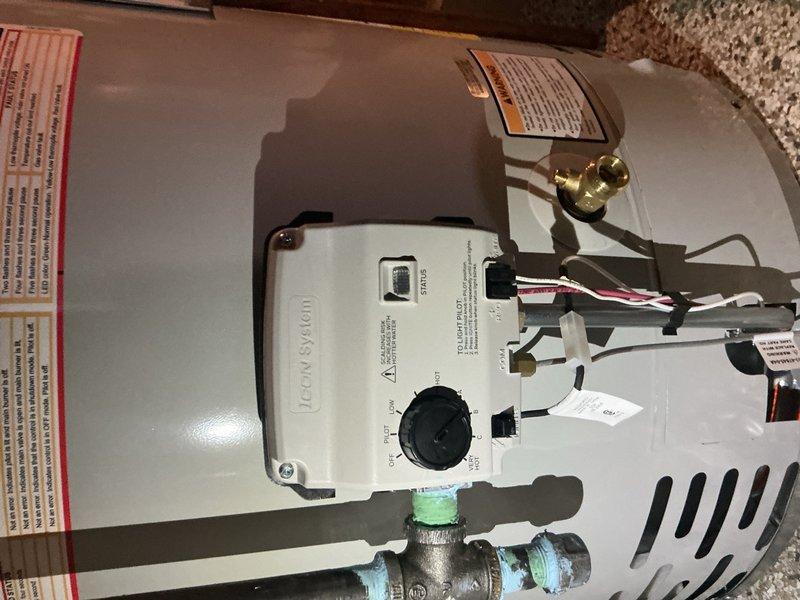 Successfully installed a new 50-gallon tanked water heater with all necessary connections and fittings. All plumbing connections were secured using brass fittings, pressure relief valve was properly installed, and electrical wiring was connected according to code requirements. Unit was tested for proper operation and all permits were obtained prior to installation.