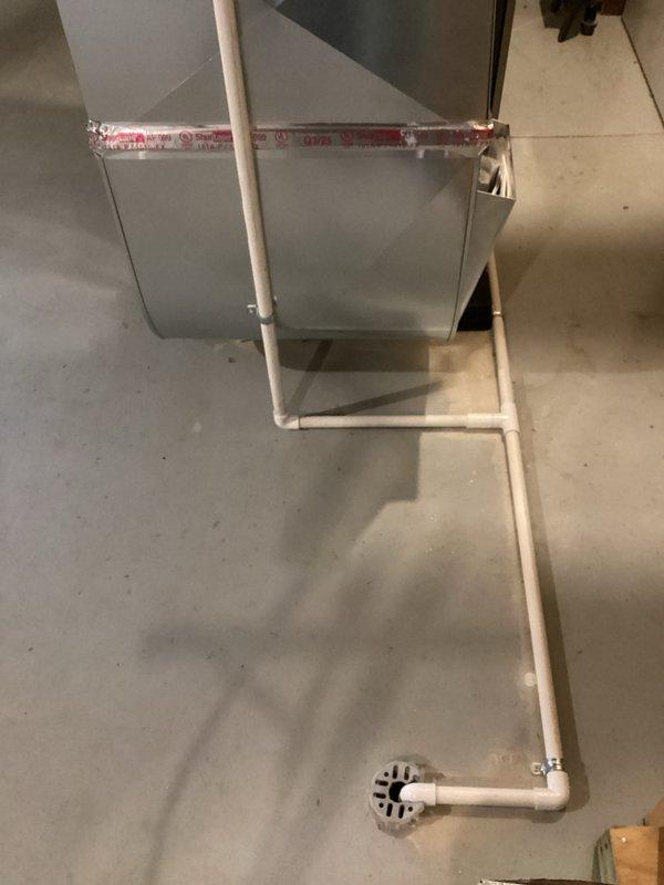 Completed full HVAC system installation including 110,000 BTU furnace and 4-ton air conditioning unit with right-side placement. Installation included mechanical and electrical permits, proper PVC condensate drainage configuration with floor drain connection, and reconnection of all existing utility services. All equipment installed per manufacturer specifications with appropriate venting, electrical connections secured, and system tested for proper operation upon completion.