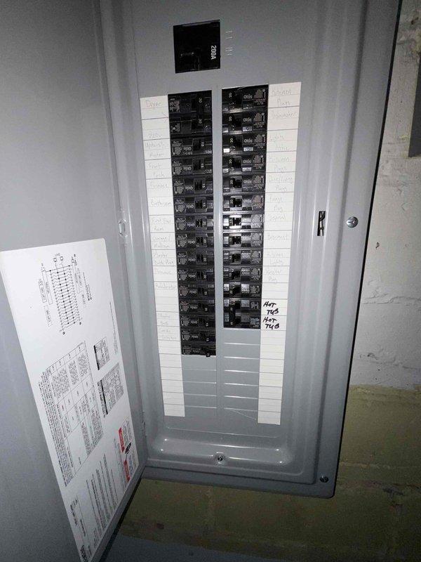 Conducted estimate for furnace replacement on 28-year-old existing heating system. Inspected current furnace unit, ductwork configuration, electrical panel capacity, and utility room layout to assess installation requirements. Documented existing equipment specifications and photographed current system setup including furnace, water heater proximity, electrical service panel, ductwork routing, and basement workspace conditions to provide comprehensive replacement proposal.