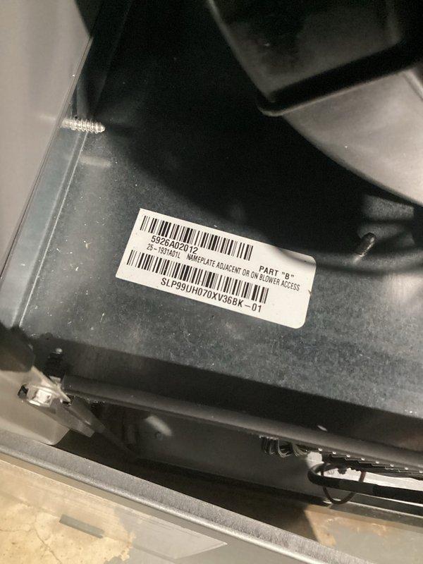Successfully installed complete HVAC system consisting of 70,000 BTU furnace and 2-ton air conditioning unit in left-side configuration. Installation included mounting furnace with evaporator coil assembly, routing copper refrigerant lines to outdoor condenser, and installing vertical PVC venting system. Connected black flexible ductwork, positioned unit on drain pan, and completed all electrical reconnections per mechanical and electrical permits. System tested and operational.