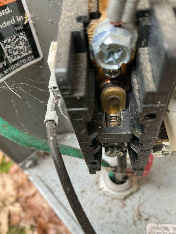 Completed routine ACM preventive maintenance on residential cooling system. Performed comprehensive inspection of blower assembly, motor components, and electrical connections including terminal blocks and wiring harnesses. Verified all electrical connections were secure, checked wire management and grounding, and documented equipment condition with interior cabinet and outdoor unit components operating within normal parameters.