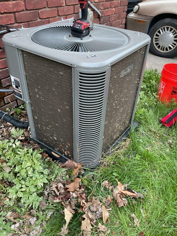 Completed comprehensive Air Care maintenance inspection on both heating and cooling systems. Performed thorough examination of indoor furnace unit, accessing internal components including blower assembly, electrical connections, and heat exchanger. Inspected outdoor condenser unit, noting exterior surface condition and verifying operational readiness of compressor and fan motor. All systems checked and confirmed operational with no immediate service needs identified.