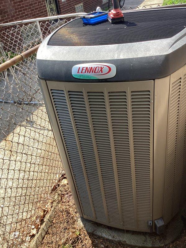Completed preventative maintenance on two Lennox outdoor condensing units. Replaced air filters, installed new condenser pads, and performed comprehensive system inspection on both units to ensure optimal operation.