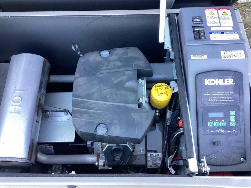 Performed scheduled maintenance on outdoor Kohler residential generator unit, including complete tune-up service and oil change. Accessed engine compartment, replaced engine oil, inspected air filter housing and all fluid reservoirs, and verified proper operation of control panel indicator lights and safety systems. All mechanical components, electrical connections, and conduit installations were inspected and found to be in proper working condition upon completion.