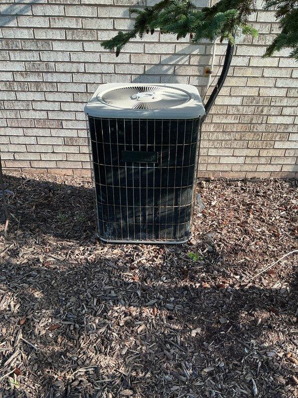 Completed annual cooling maintenance on outdoor condenser unit. Performed comprehensive inspection of unit exterior, verified proper positioning and clearance, and documented equipment condition with photos. Unit operational with no immediate service requirements identified.