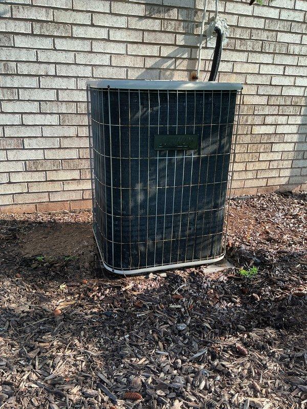 Completed annual cooling maintenance on outdoor condenser unit. Performed comprehensive inspection of unit exterior, verified proper positioning and clearance, and documented equipment condition with photos. Unit operational with no immediate service requirements identified.