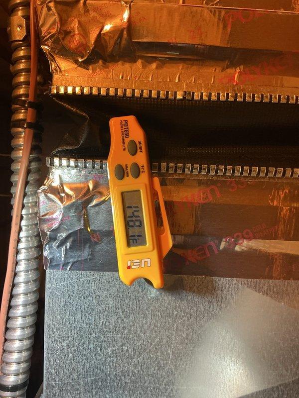 Responded to recall regarding thermostat dropping below set point of 74 degrees after reaching target temperature. Upon inspection and testing, no operational issues were identified with the thermostat or HVAC system. Performed complimentary annual heating maintenance tune-up on furnace, including inspection of heat exchanger coils, verification of temperature differentials, and replacement of air filter. All components operating within normal parameters at time of service.