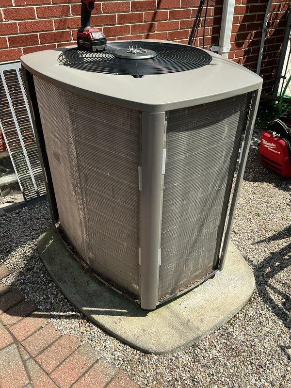 Completed annual preventative maintenance on residential split system air conditioning unit. Performed comprehensive inspection of outdoor condenser unit including visual assessment of cabinet condition, coil cleanliness, and electrical connections. Utilized Fieldpiece SMAN refrigerant manifold to verify system pressures and refrigerant charge levels, confirming proper operating temperatures and superheat/subcooling values within manufacturer specifications. All components found operating normally with no deficiencies noted during inspection.