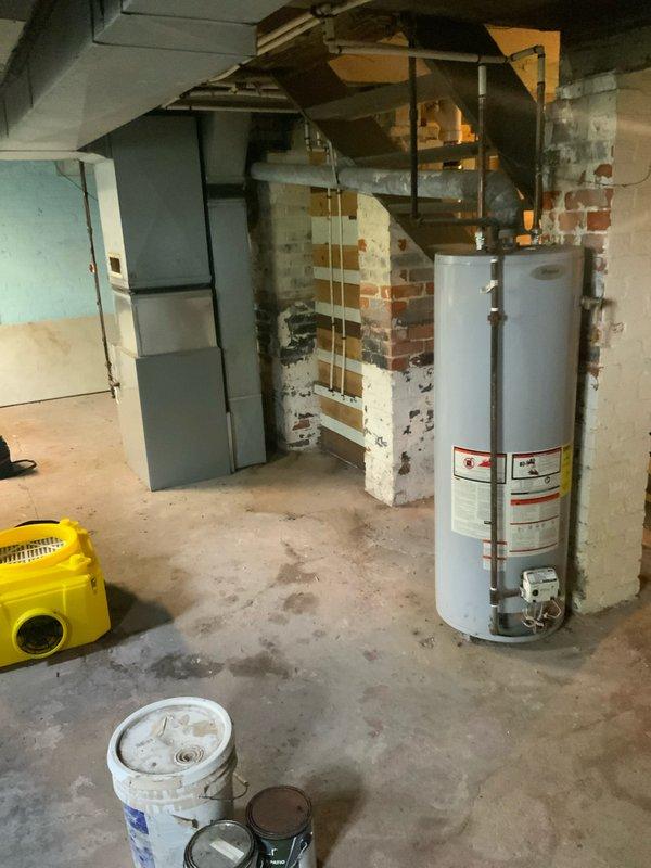 Provided comprehensive estimate for replacement of 13-year-old furnace, installation of new air conditioning system, and hot water heater replacement in basement location. Current furnace operational but hot water heater non-functional with flame out condition reported. Property currently has no air conditioning system installed.