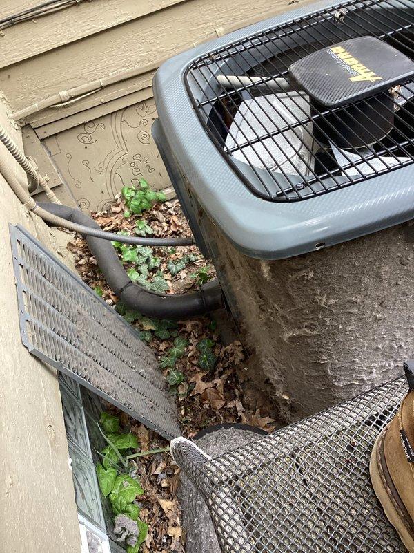 Completed routine air conditioning maintenance service on outdoor condensing unit. Performed standard ACM inspection protocol including cleaning debris accumulation around equipment pad, checking refrigerant lines and electrical connections, and verifying proper unit operation. Unit found in satisfactory working condition with no immediate repairs required.