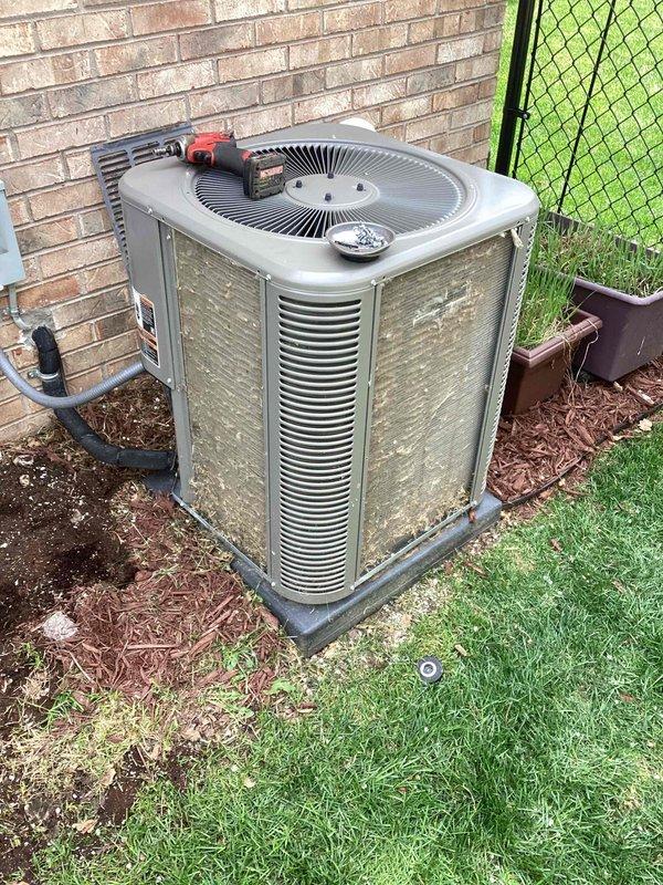 Completed yearly maintenance on multiple Lennox forced air furnace systems, including a 4-year-old Lennox Industries unit, a 5-year-old Lennox unit, and a 28-year-old Lennox system. All units were operational and maintaining heating capability at time of service. Performed standard preventive maintenance procedures including inspection of ventilation components, air flow verification through supply grilles, and exterior condensing unit assessment. Documented system conditions with photographs showing proper air distribution through louvered vent covers and exterior HVAC equipment placement. All systems tested and confirmed operational following maintenance completion.
