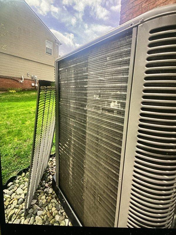 Completed scheduled Air Care Maintenance inspection on residential outdoor condensing unit. Performed comprehensive system evaluation and replaced defective GFCI outlet at no charge to ensure proper electrical protection. Unit operational and condenser coils inspected; documentation photos captured showing equipment condition and installation site.