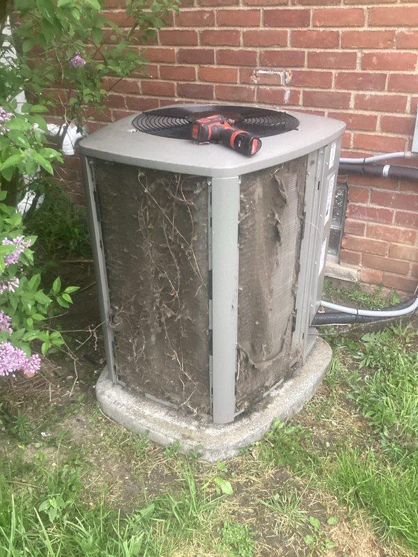 Completed comprehensive tune-up on 2-year-old Lennox model WT 01-2034 system. Performed standard maintenance procedures on outdoor condensing unit including inspection of cabinet, louvers, and fan assembly. System confirmed operational with no issues identified; customer reported unit working properly prior to service visit.