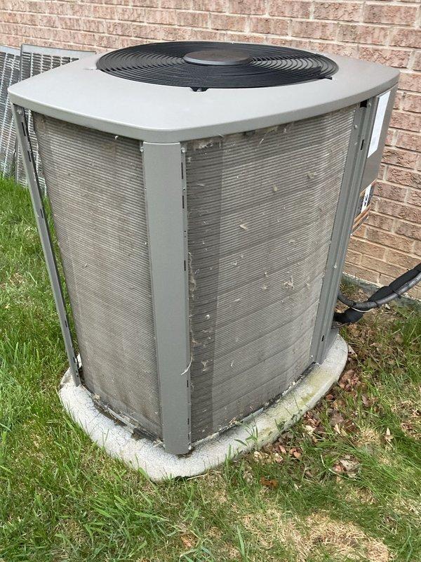 Performed scheduled air conditioning maintenance on residential split system. Checked refrigerant pressures and temperatures using digital manifold gauges, confirming R410A charge levels within manufacturer specifications. Replaced air filters and inspected outdoor condenser unit for proper operation and airflow clearance.