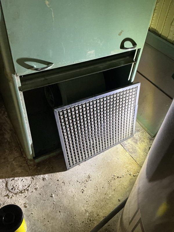 Completed comprehensive basic maintenance on air conditioning system. Inspected and serviced air handling unit, including return air filter assembly evaluation. Addressed and resolved condenser panel issue by securing and repairing exterior panel. Performed standard system diagnostics to ensure proper operation and airflow throughout the unit. All customer concerns were reviewed and resolved during the service visit.