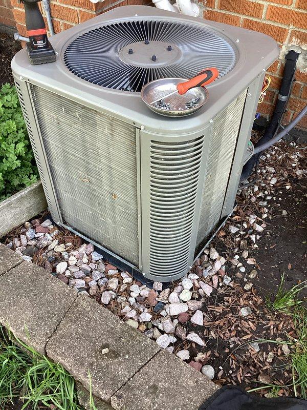 Completed annual cooling maintenance on residential air conditioning system. Performed comprehensive inspection of outdoor condensing unit, checked refrigerant lines and electrical connections, verified proper operation of condenser fan, and replaced furnace filters. Unit found in functional condition with all components operating within normal parameters.
