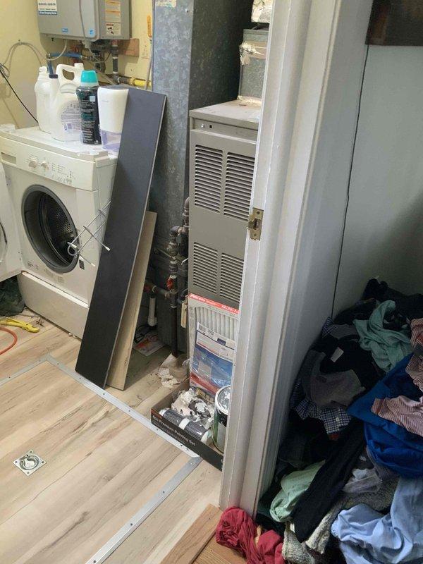 Provided estimate for replacement of 15-year-old furnace and air conditioning system located in utility room. Current equipment is operational but nearing end of service life. Assessed installation area, existing ductwork connections, and electrical panel to determine replacement specifications and ensure compatibility with new HVAC system.
