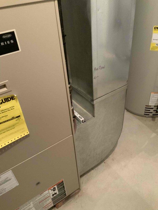 Provided comprehensive estimate for complete HVAC system replacement including 25+ year old natural gas furnace located in basement and outdoor air conditioning condenser unit. Evaluated existing equipment configuration including ductwork serving second floor zone, assessed current operational status of functioning but aging system, and documented installation requirements for new furnace and AC unit replacement to improve efficiency and reliability.