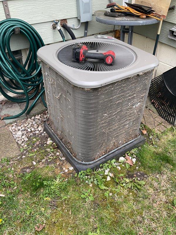 Performed comprehensive air conditioning maintenance on residential condenser unit. Conducted system inspection, cleaning, and diagnostics using specialized HVAC testing equipment to verify proper operation and refrigerant levels. Unit found in satisfactory working condition with all components functioning within normal parameters.
