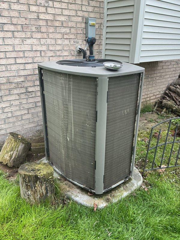 Completed annual cooling maintenance on residential outdoor condensing unit. Performed comprehensive system inspection, checked refrigerant levels, cleaned condenser coils, verified electrical connections, tested capacitor and contactor operation, and confirmed proper airflow through unit. System operating within manufacturer specifications with no issues identified.