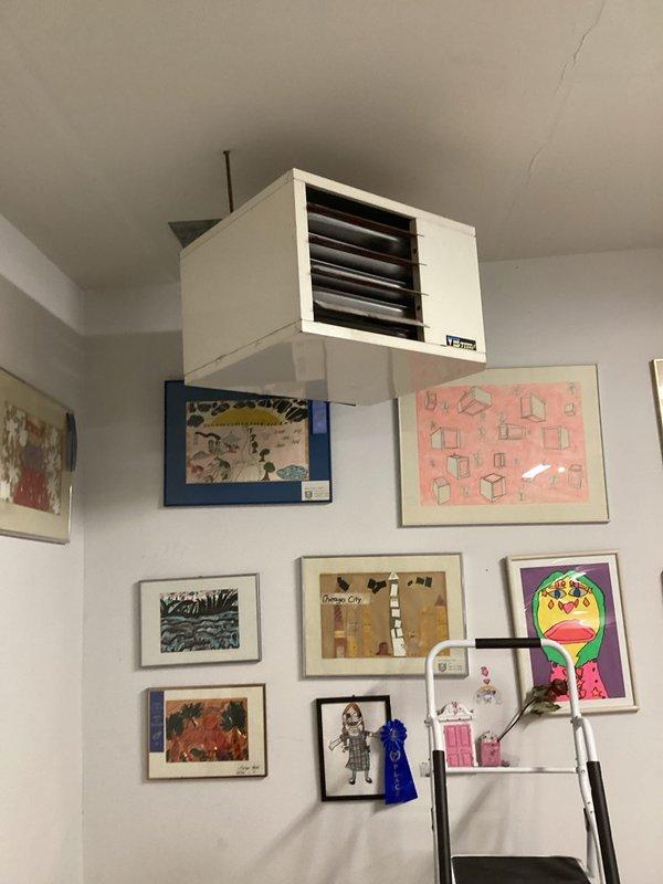Performed comprehensive maintenance on an 18+ year old Reznor hanging garage heater unit. Completed full system inspection including operational checks, safety controls verification, and component assessment. Unit found to be functioning properly with no immediate repairs required at time of service.