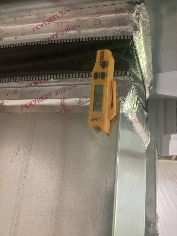 Completed scheduled maintenance on residential air conditioning unit. Performed system diagnostics using digital multimeter to verify electrical readings and operational parameters. Inspected evaporator coil assembly, ductwork connections, and PEX refrigerant lines for proper installation and function. Unit tested and operating within manufacturer specifications.