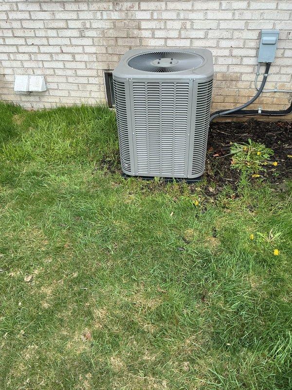 Completed annual cooling maintenance on residential air conditioning system. Performed comprehensive inspection of outdoor condenser unit, verified proper operation of compressor and condenser fan motor, checked refrigerant levels, and cleaned condenser coils. Inspected electrical connections at disconnect box and confirmed secure mounting of all components. Unit operating within normal parameters with no issues identified.